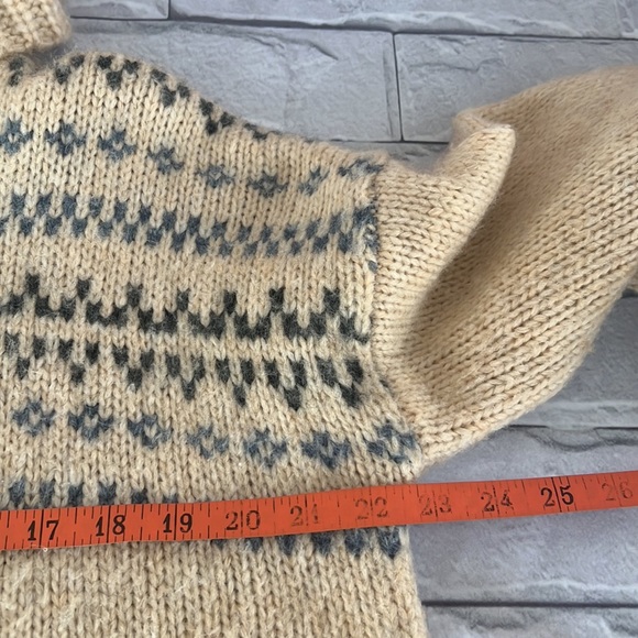 Madewell Somerveil fair isle wool blend turtleneck sweater SZ XXS oversized fit - Picture 12 of 13